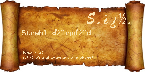 Strahl Árpád névjegykártya