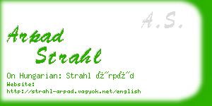 arpad strahl business card